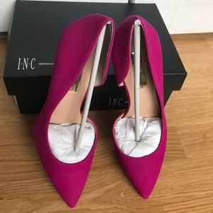 Brand new Hot Pink d’Orsay pointed pumps.